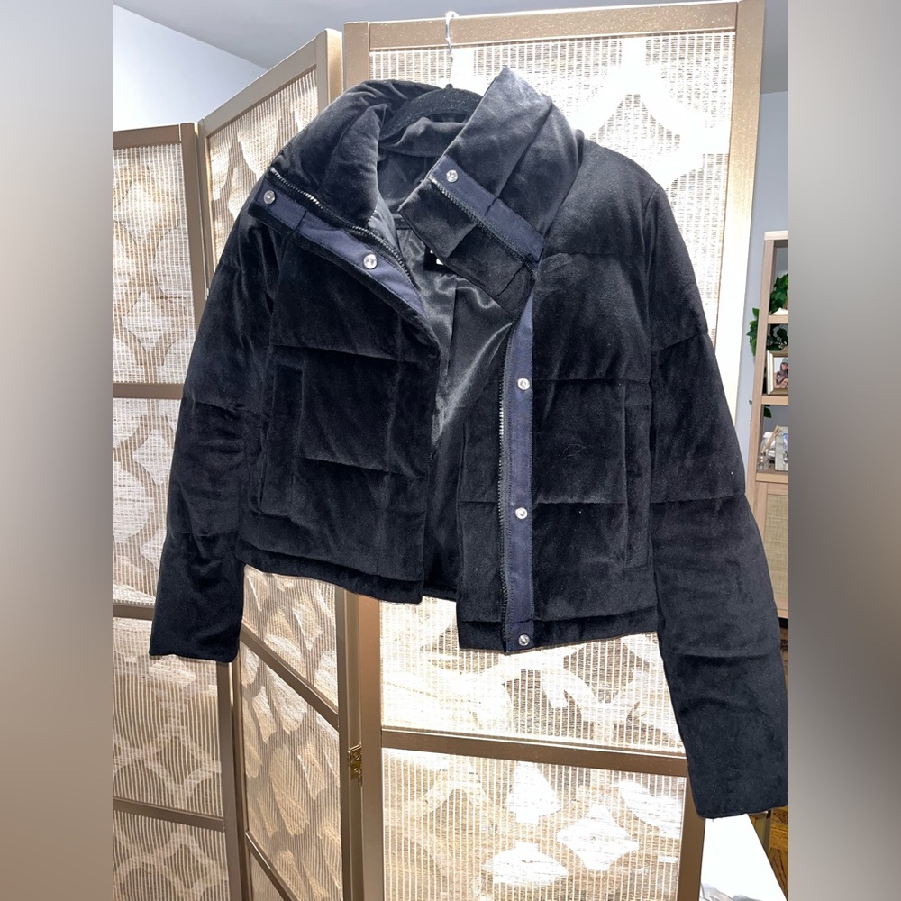Abercrombie & Fitch Velvet Puffer Jacket